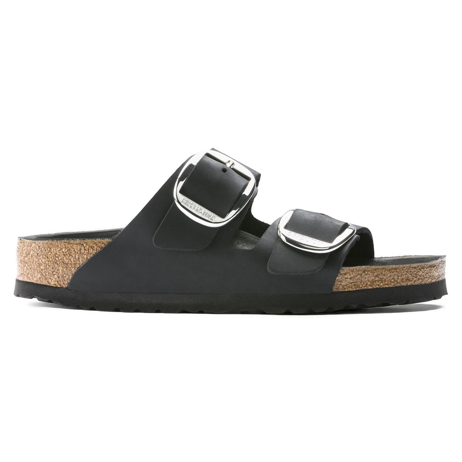 Arizona Big Buckle Oiled Leather - Sandali Uomo / Donna Neri 1011075  BIRKENSTOCK 