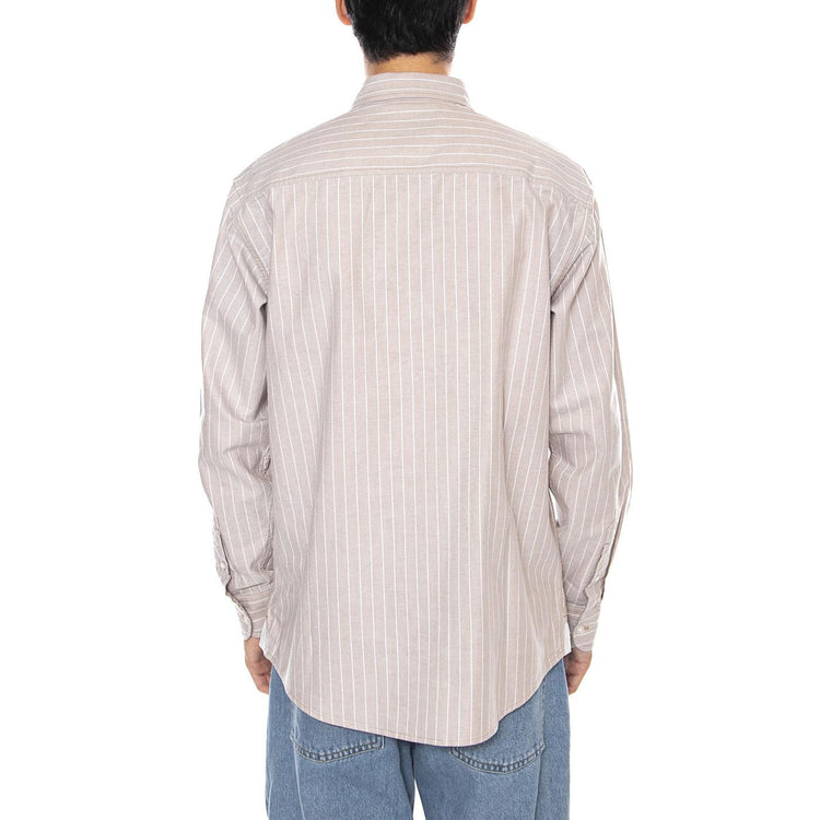 L/S Cassel Shirt Cassel Stripe, Peanut / White - Camicia Uomo Multicolore I035327.35EXX  CARHARTT WIP 