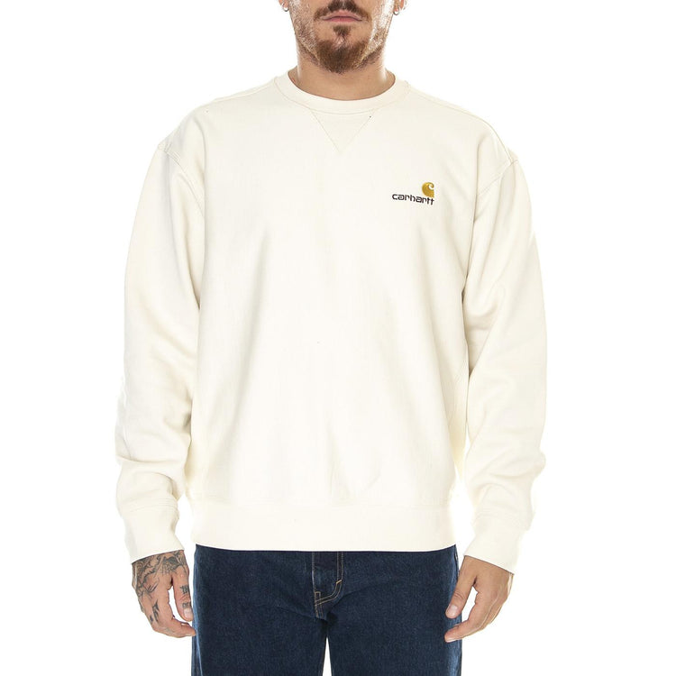American Script Sweat Natural - Felpa Girocollo Uomo Bianca I025475.05XX  CARHARTT WIP 