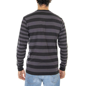 L/S Merrick Pocket T-Shirt Merrick Stripe, Soot / Artichoke - Maglietta Girocollo Maniche Lunghe Uomo Multicolore I030784-0YPXX  CARHARTT WIP 