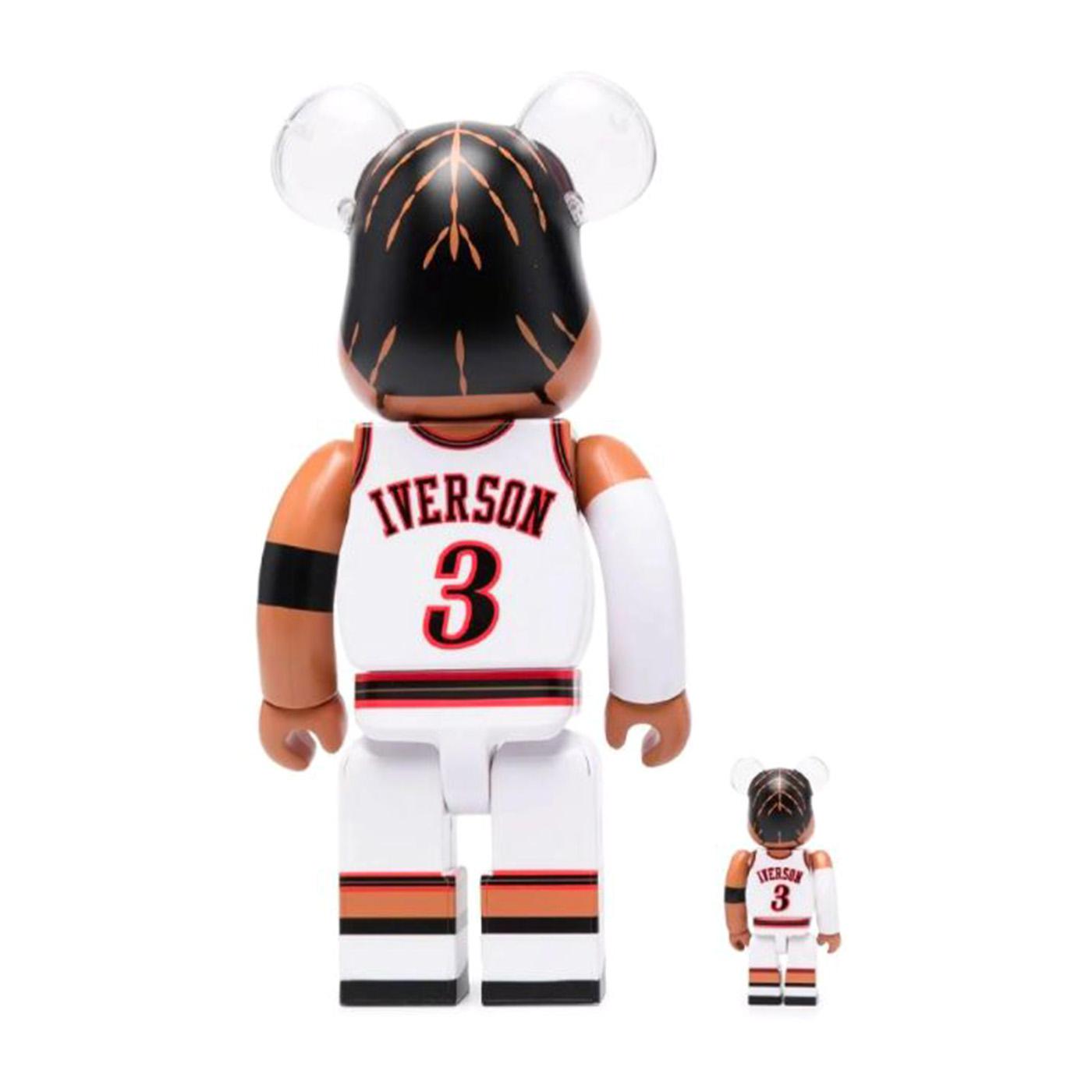 Be@rbrick Allen Iverson Philadelphia 76ers 100% and 400% - Toy Multicolore MDTALEN  MEDICOM TOY 