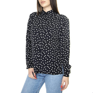 Camisa Fluida con Estampado de Lunares - Camicia Donna Nera 31W/41210  WILD PONY 