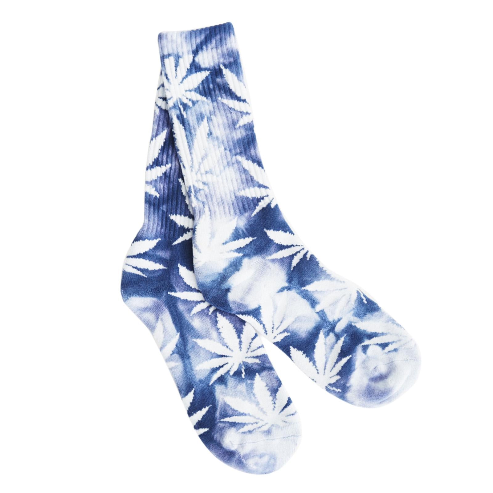 Plantlife Crew Socks - Navy / White Tie Dye - Calzini in Spugna Blu / Bianchi 101574_4  HUF 