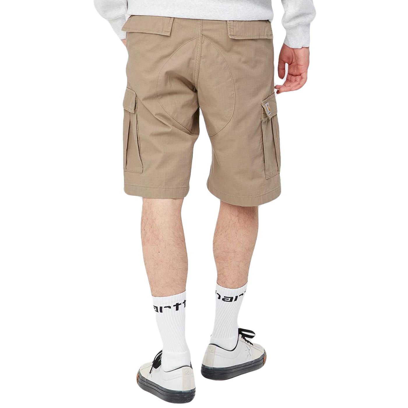 AVIATION SHORT LEATHER / RINSED - Bermuda Uomo Beige I028245-8Y02 . CARHARTT WIP 