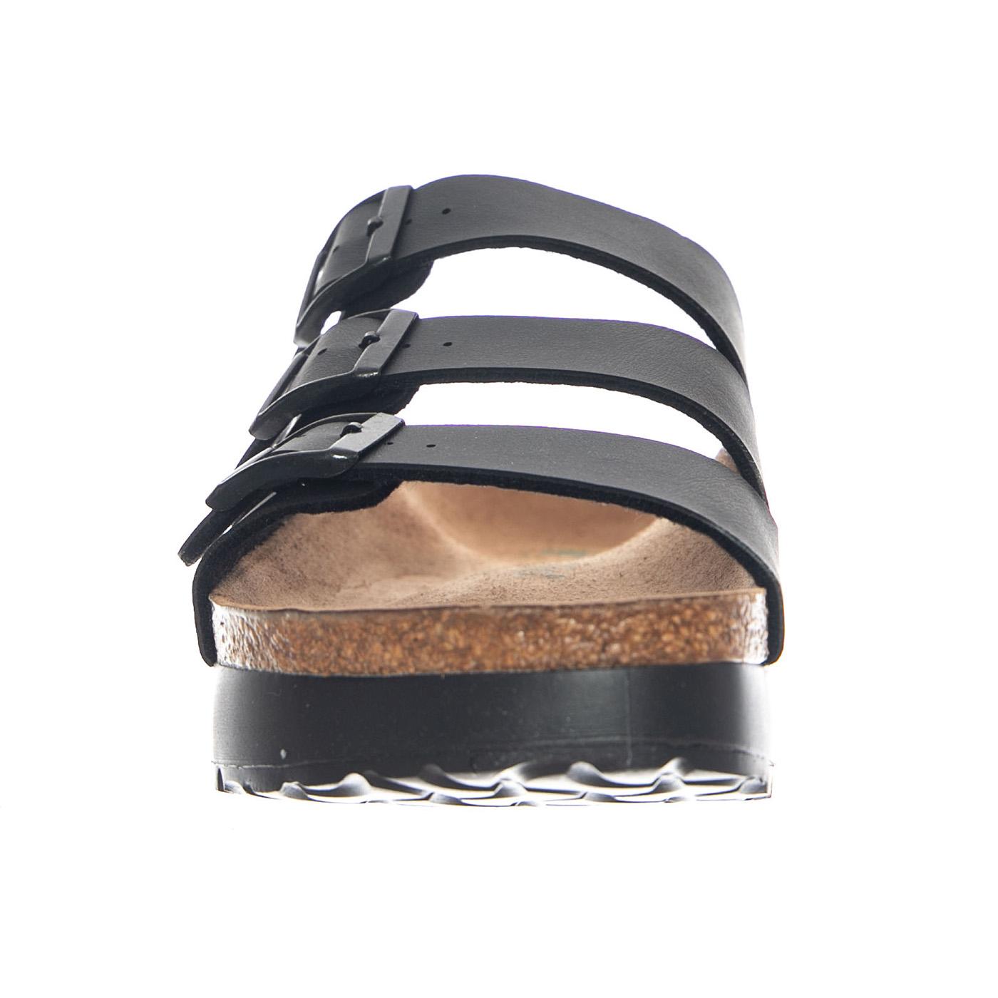 Florida III Platform Vegan Birko Flor Narrow Fit Black - Sandali Donna Neri 1029737 BLK BIRKENSTOCK 