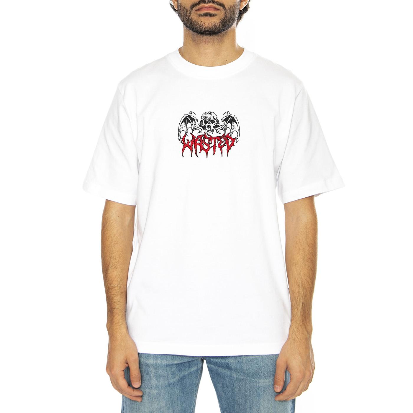 T-Shirt Bones White - Maglietta Girocollo Uomo Bianca T-SHIRT BONES - WHITE  WASTED PARIS 
