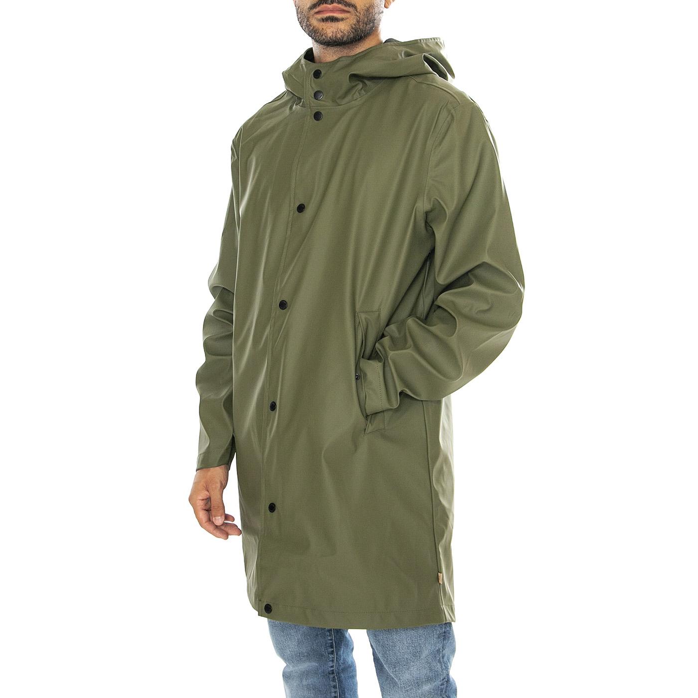 Onsluca Rain Wrought Olive Night - Giacca con Cappuccio Uomo Verde 22029146-OL  ONLY & SONS 