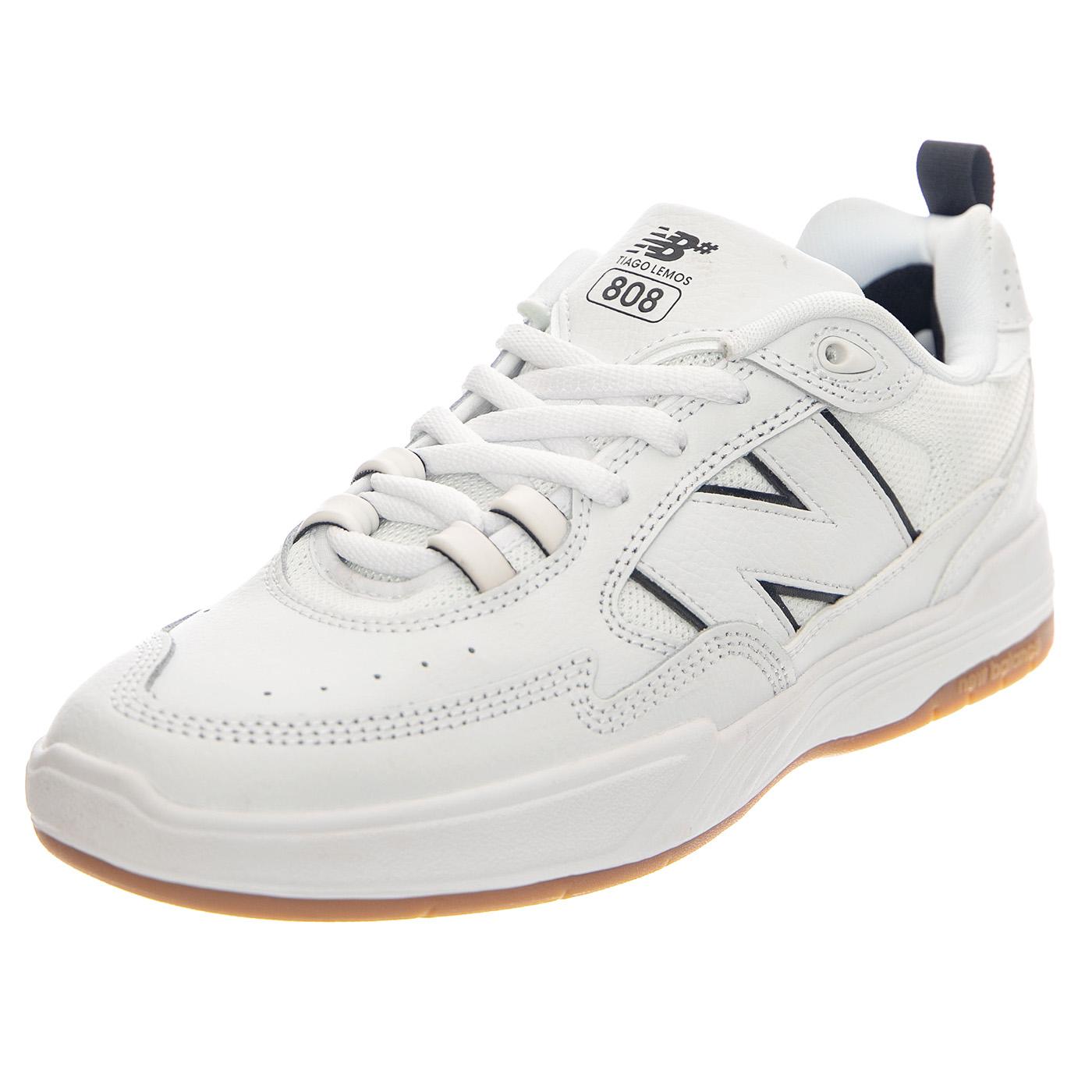 Scarpa Numeric Skateboarding White Leather / Textile - Scarpe Stringate Profilo Basso Uomo Bianche NM808TNB  NEW BALANCE 