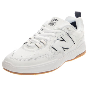 Scarpa Numeric Skateboarding White Leather / Textile - Scarpe Stringate Profilo Basso Uomo Bianche NM808TNB  NEW BALANCE 