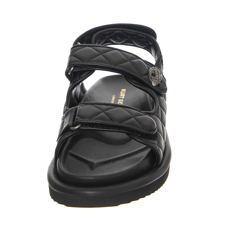 W' Orson Black Leather Summer Sandals - Sandali Donna Neri KG-3469600109  KURT GEIGER 