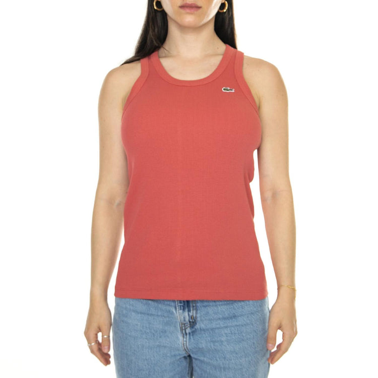 T-Shirt ZV9 Red - Canottiera Donna Rossa TF5388-ZV9  LACOSTE 