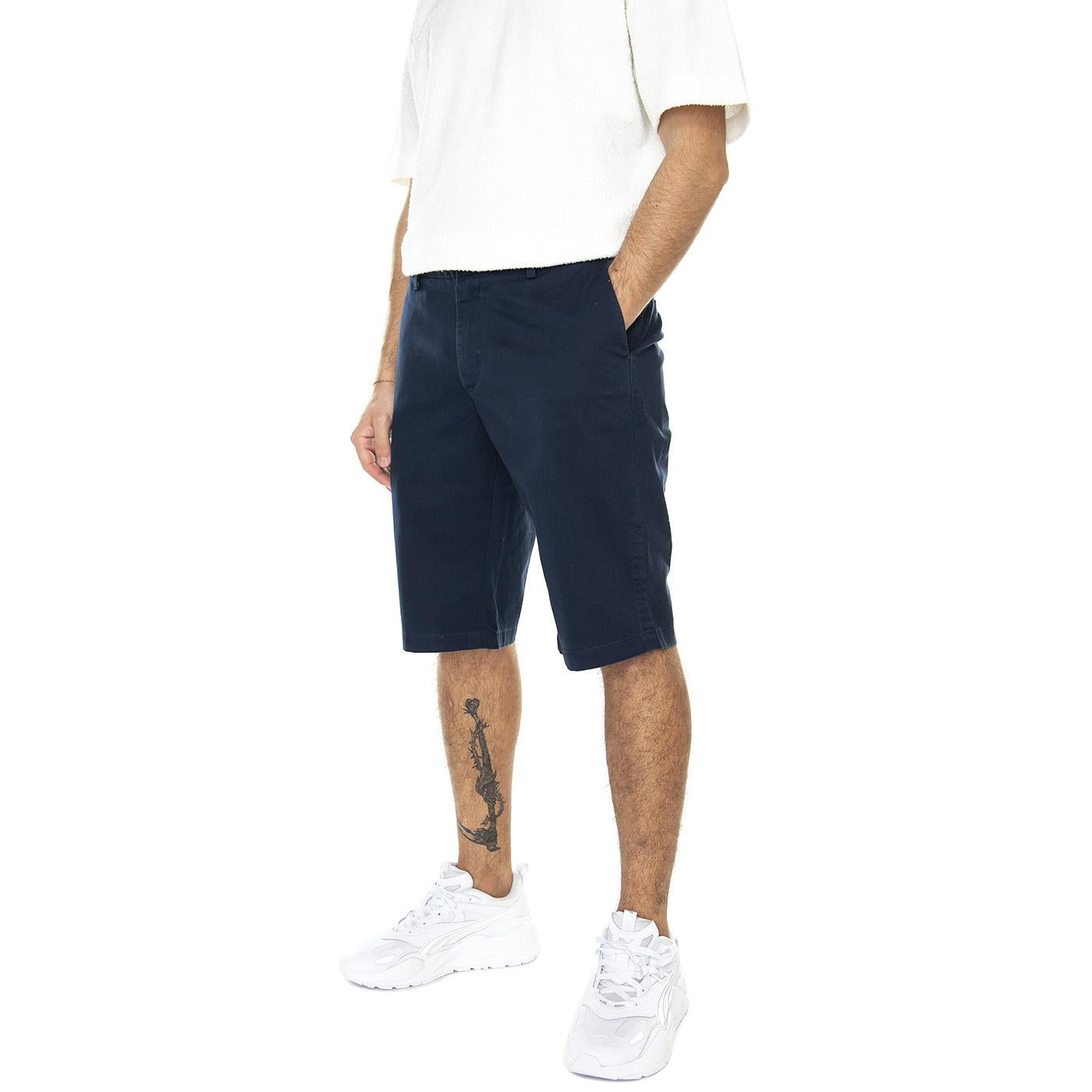 Signature Chino Short Dark Navy - Bermuda Uomo Blu Navy 65091-025  BEN SHERMAN 