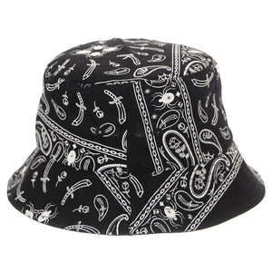 Bandana Bucket Black - Cappello da Pescatore Nero / Bianco SNP0036BLK  DOOMSDAY 