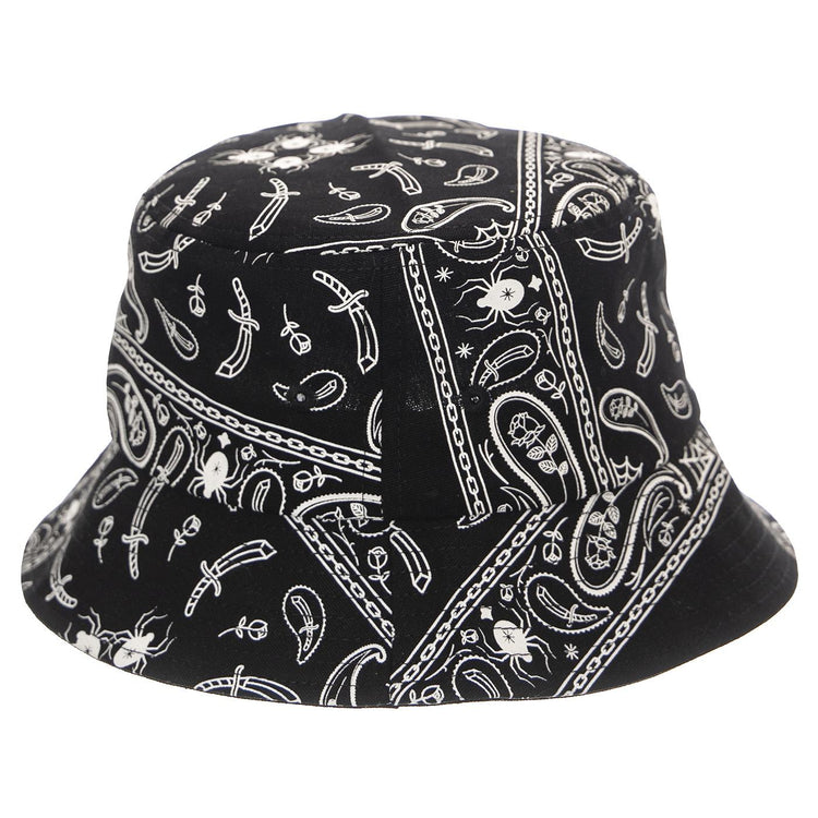 Bandana Bucket Black - Cappello da Pescatore Nero / Bianco SNP0036BLK  DOOMSDAY 
