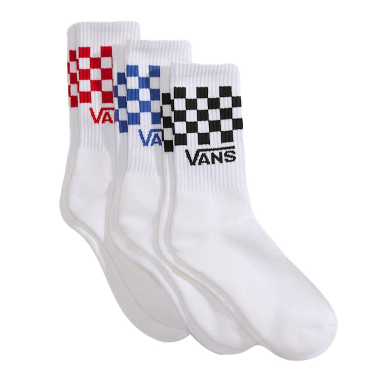 Classic Check Crew White - Set 3 Paia di Calzini Bianchi VN000QBU WHT1 VANS 