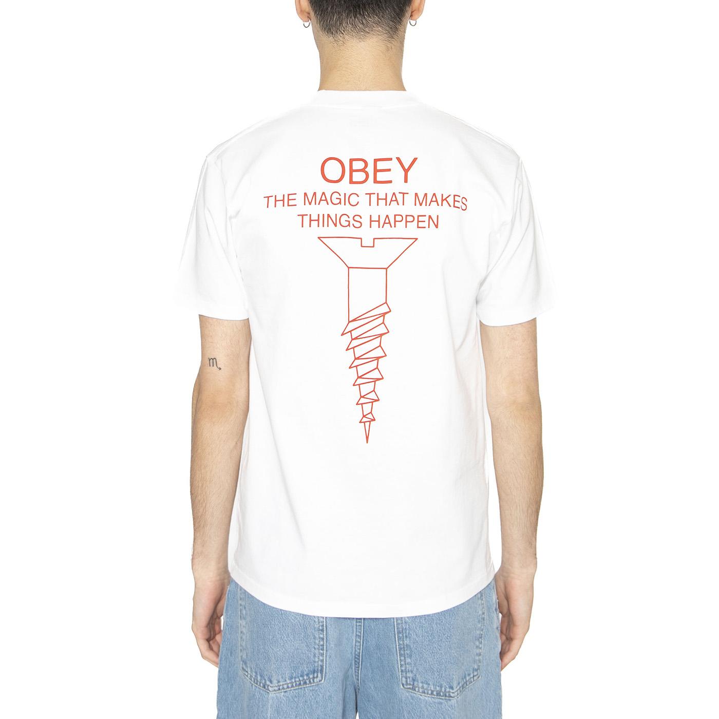 Obey Magic Tee White - Maglietta Girocollo Uomo Bianca 165264145-WHT  OBEY 