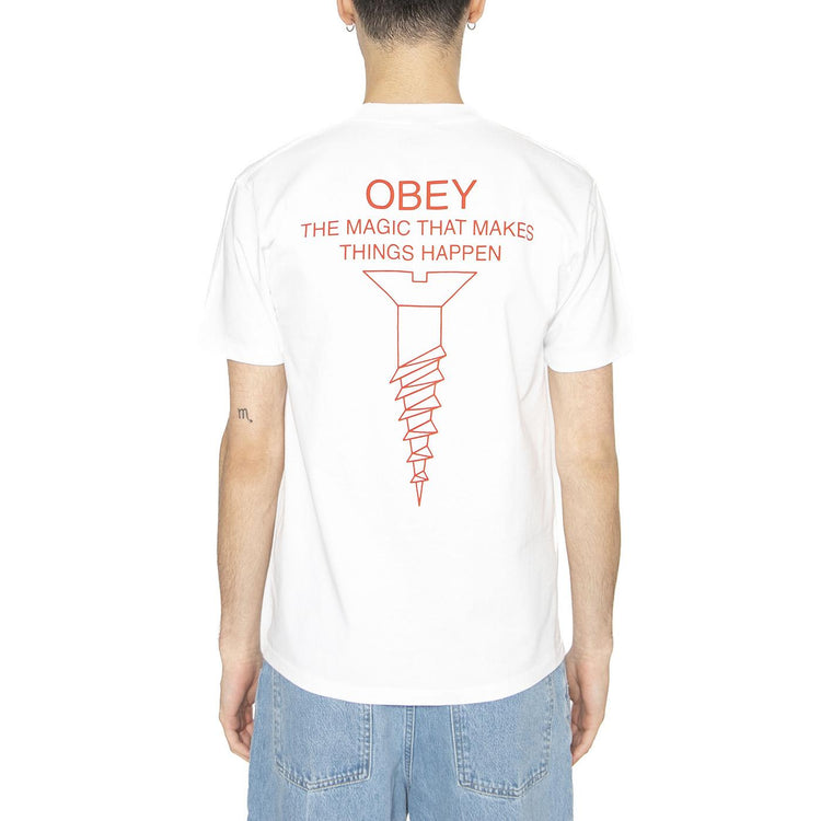 Obey Magic Tee White - Maglietta Girocollo Uomo Bianca 165264145-WHT  OBEY 