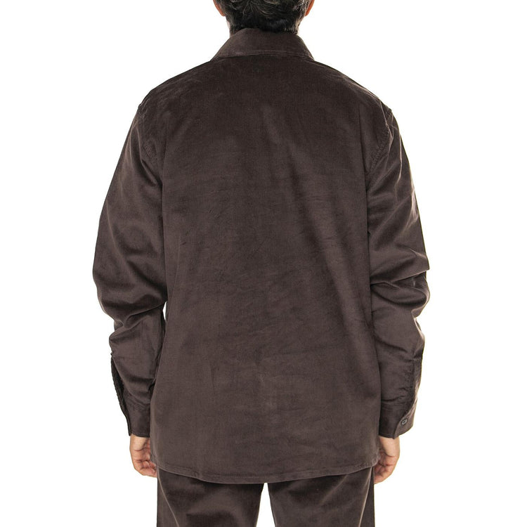 Corduroy Shirt LS Chocolate Brown - Camicia in Velluto Uomo Marrone DK0A86520CB1  DICKIES 