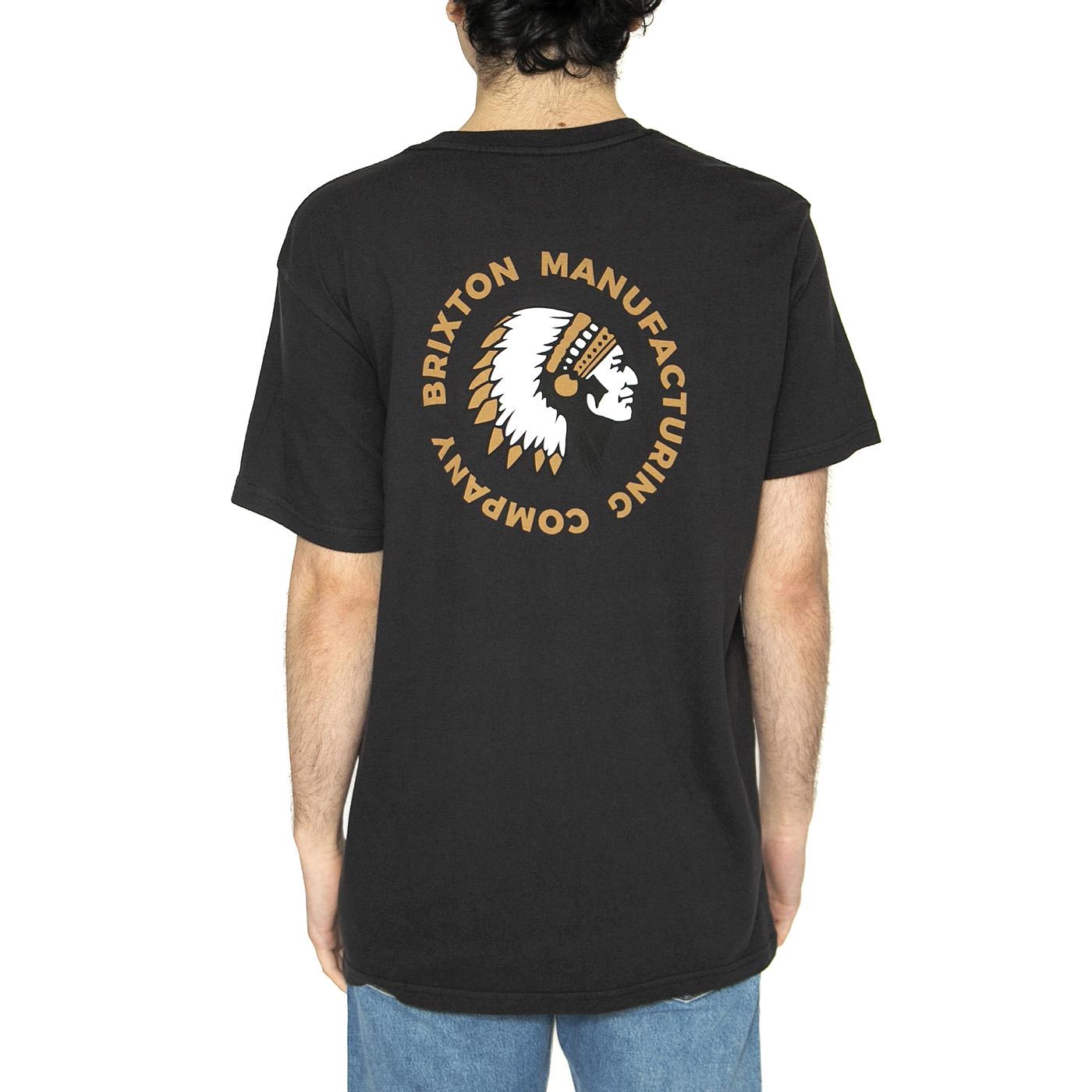 Rival Stamp S/S STT - Maglietta Girocollo Uomo Nera 16551-BGDYE  BRIXTON 