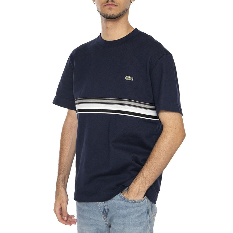 T-shirt 166 Blue - Maglietta Girocollo Uomo Blu TH5458-166  LACOSTE 