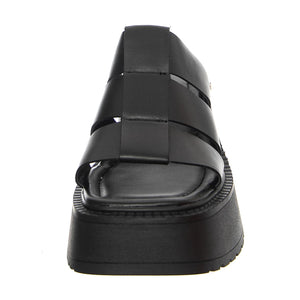 Capricorn Black Leather - Sandali Donna Neri WSSCAPRICORN-BLA  WINDSOR SMITH 