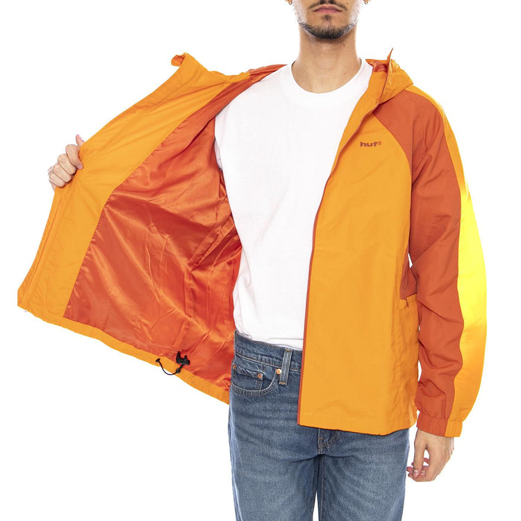 HUF Set Shell Jacket -- Giacca con Cappuccio Uomo Arancione JK00389 ORG HUF 