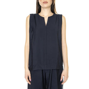 W' Stine Dark Navy - Top Smanicato Donna Blu 330551-240  ELVINE 