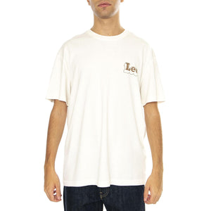 Subtle Relaxed Tee Ecru - Maglietta Girocollo Uomo Bianca 112355711-WHITE  LEE 