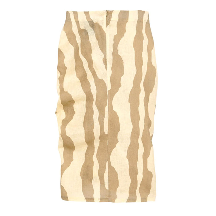 Khaki Calima Lollo Linen Skirt Assorted - Gonna Multicolore 4503-02-4503-02  OAS 