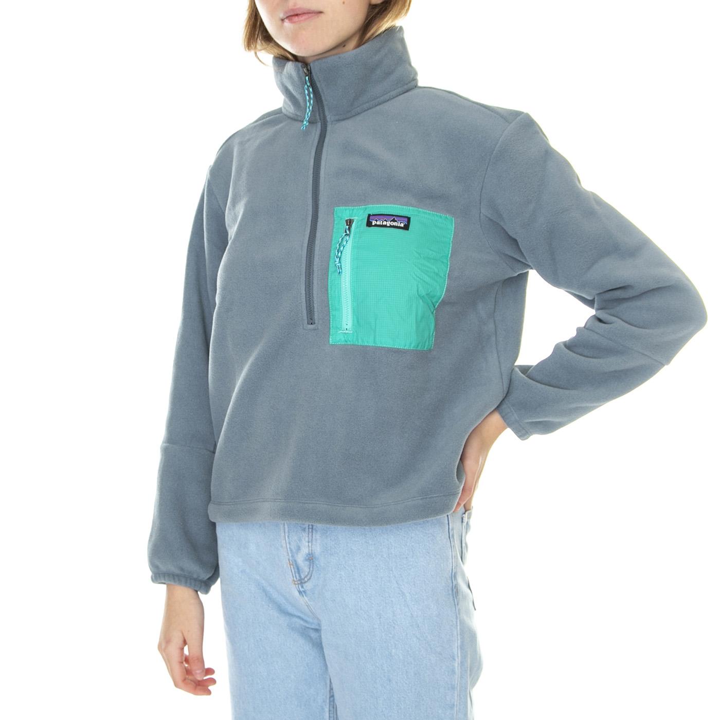 W's Microdini 1/2 Zip P/O Plume Grey - Felpa Collo Alto Donna Grigia 26260-PLGY  PATAGONIA 