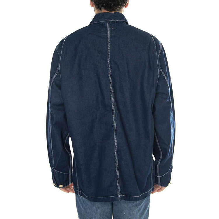 OG Chore Coat Blue /one wash - Giacca Denim Jeans Uomo Blu I031896.012Y  CARHARTT WIP 