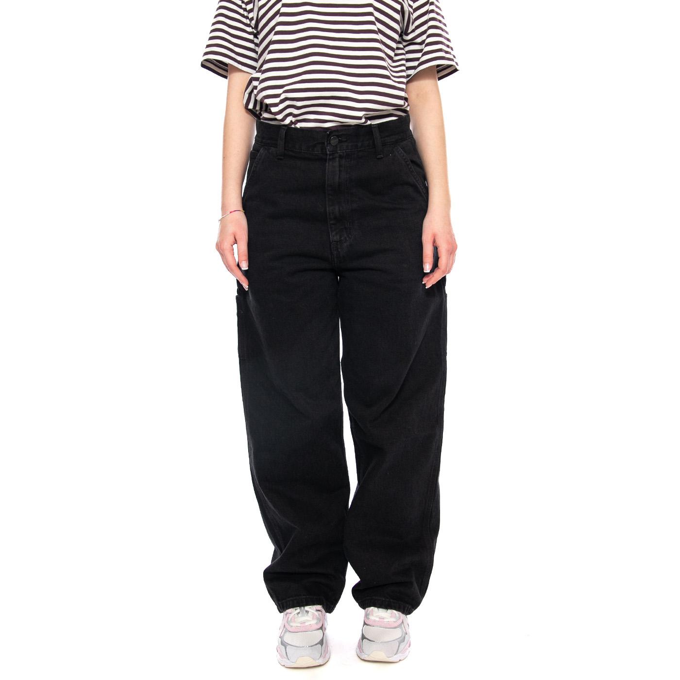 W' Brandon Single Knee Pant Black - Pantaloni Denim Jeans Donna Neri I034225 8906 CARHARTT WIP 