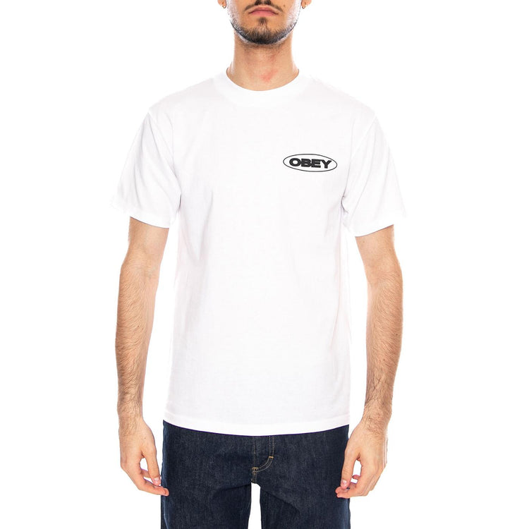 Obey Global Impact Tee White - Maglietta Girocollo Uomo Bianca 165264310 WHT OBEY 