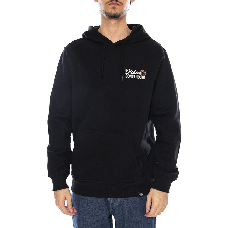 Donut House Hoodie Black - Felpa con Cappuccio Uomo Nera DK0A88ATBLK1  DICKIES 
