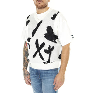 Amir Sweater Vest Unbleached Multi - Gilet Uomo Bianco 151000071-UBL  OBEY 