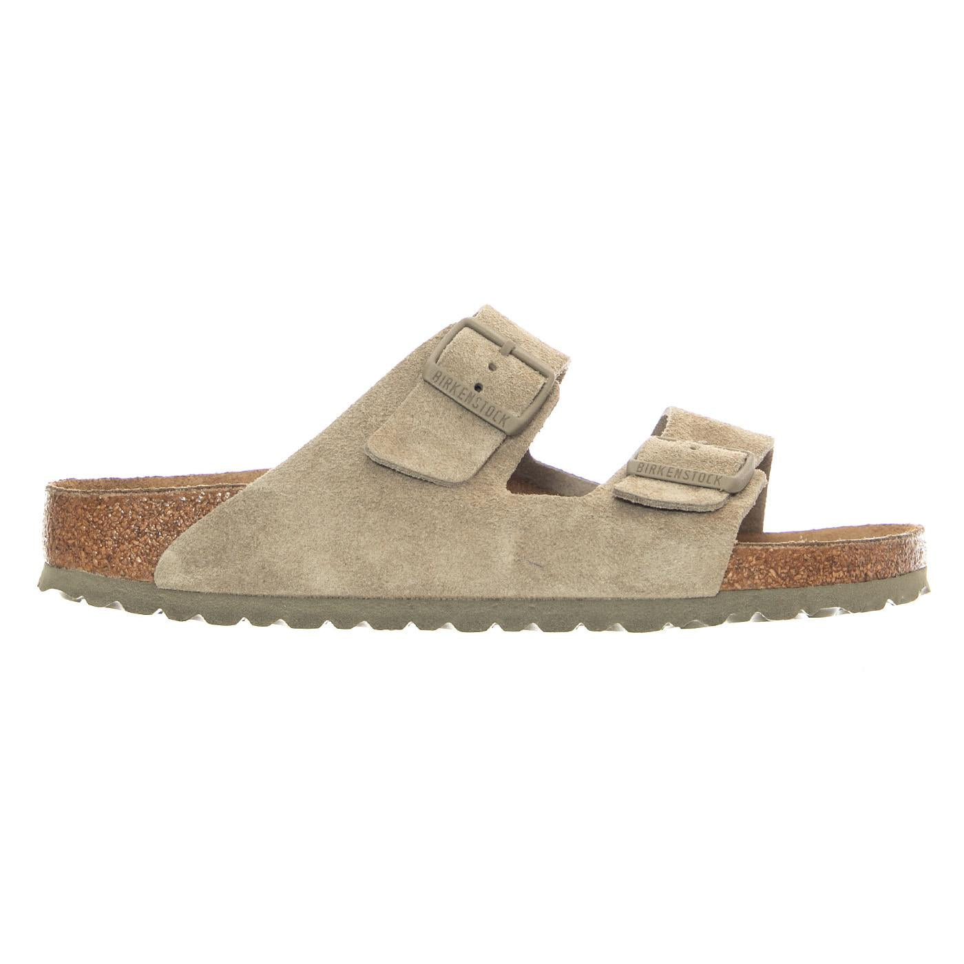 Arizona Faded Suede Leather Narrow Fit Khaki - Sandali Uomo / Donna Beige 1032061 KHI BIRKENSTOCK 