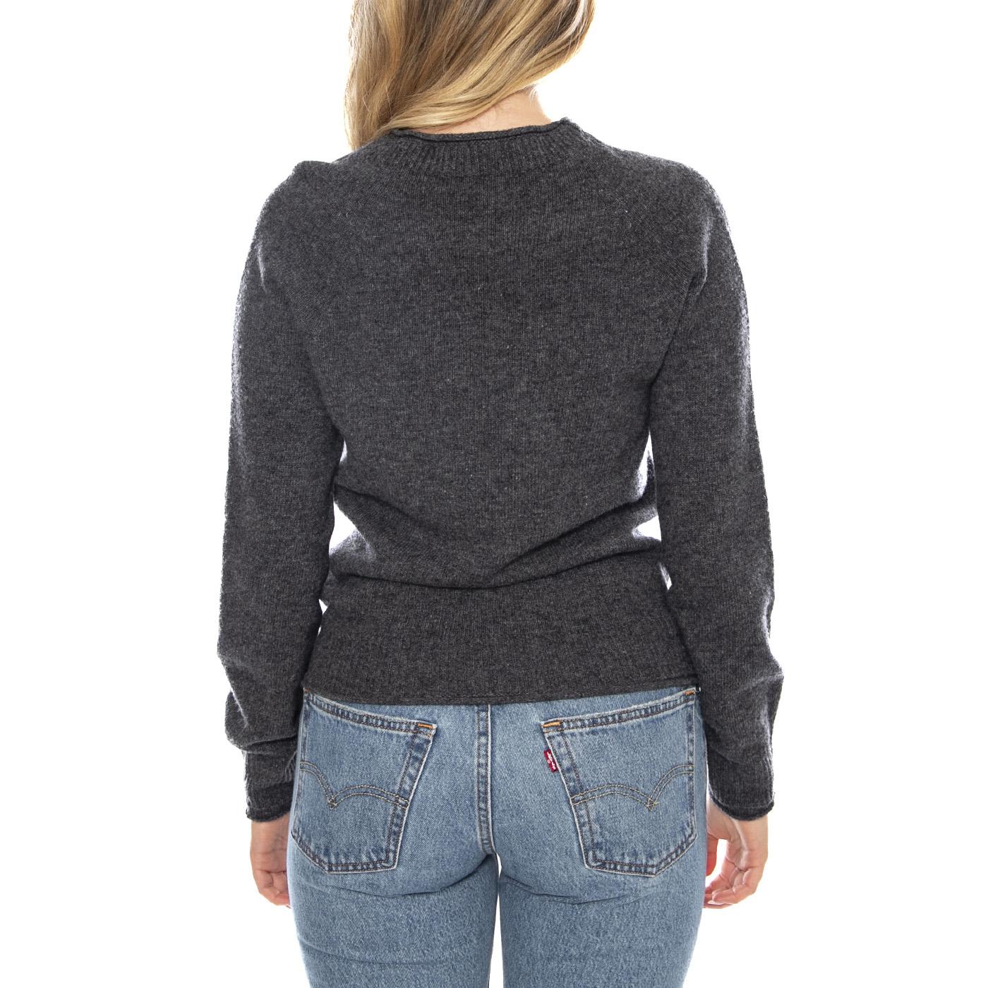 Pullover 050 Lacoste -- Maglione Girocollo Donna Grigio AF4160-050 . LACOSTE 