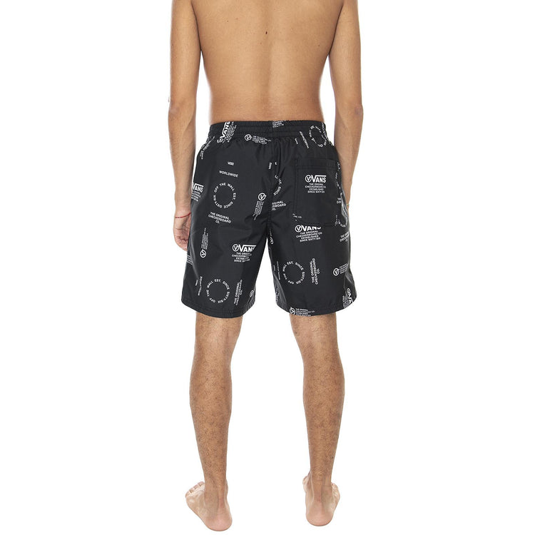 Mens Distortion Black Swim Shorts VN0A49RWYJV1  VANS 