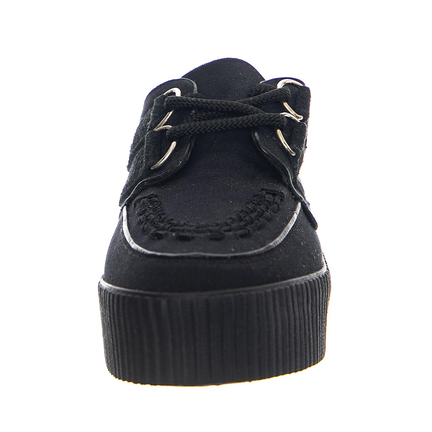 Underground Hoxton Creeper Canvas Black - Scarpe Stringate Profilo Basso Donna Nere 24397_4  UNDERGROUND 