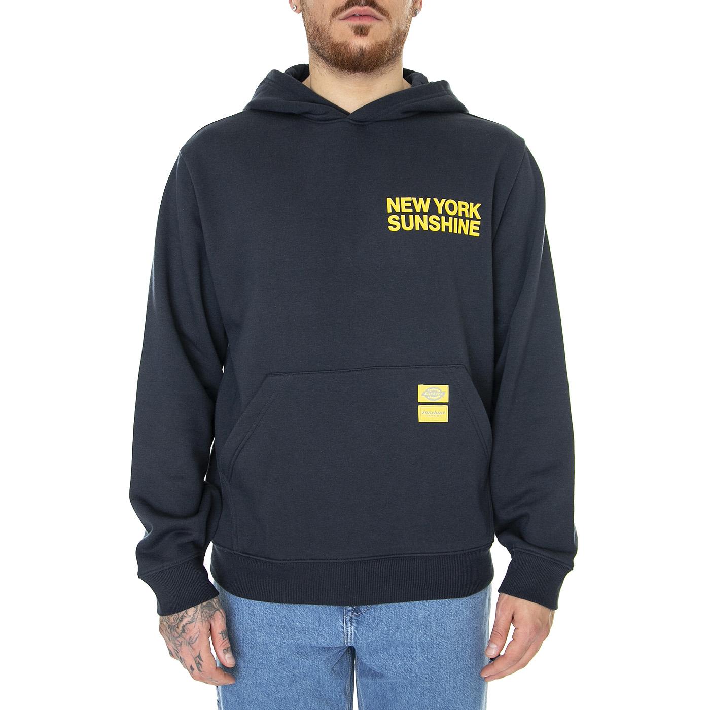 NYS Double Logo Hoodie Dark Navy - Felpa con Cappuccio Uomo Blu DK0A4Y47DNX1  DICKIES 