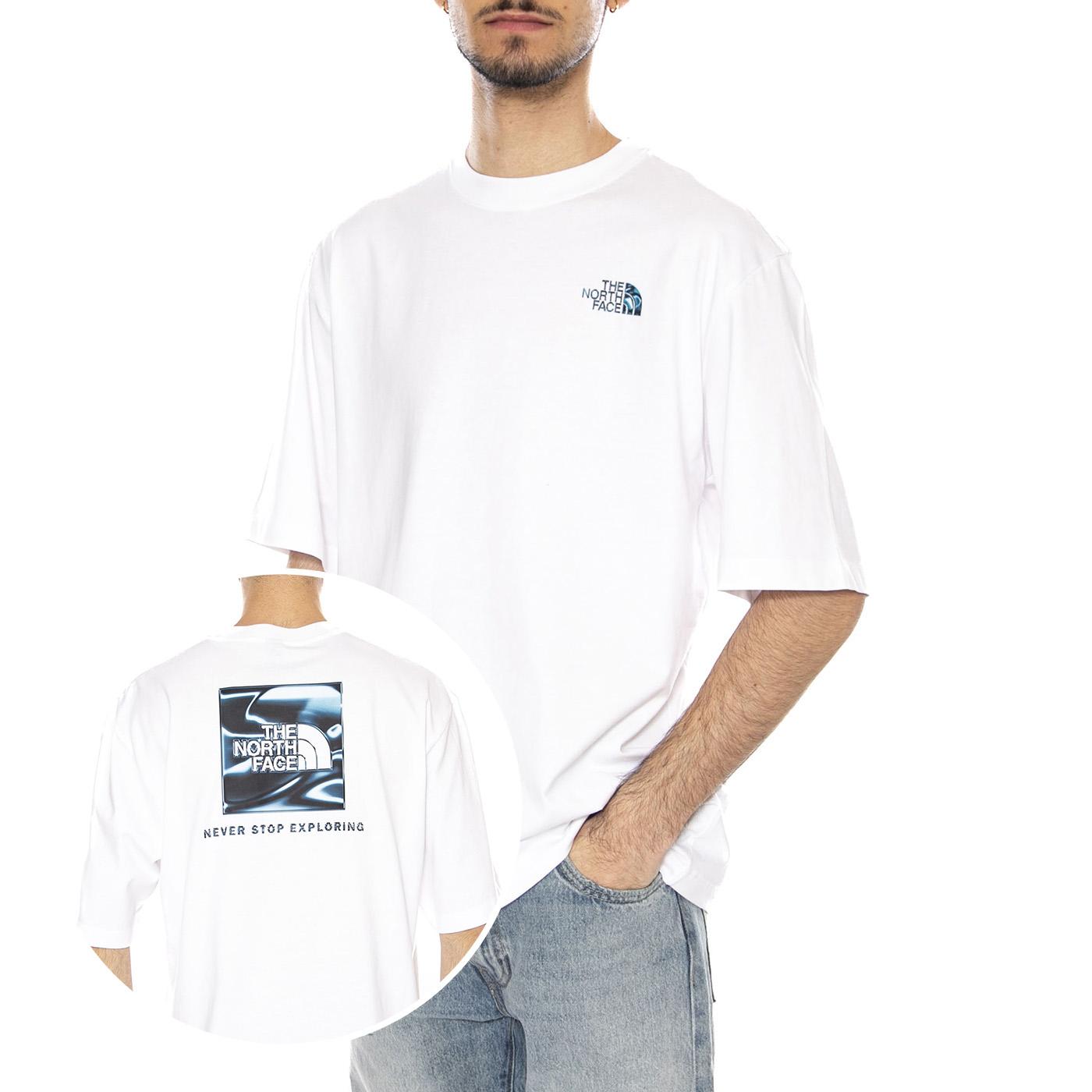 M LQD BOX NSE OS SS TEE - Maglietta Girocollo Uomo Bianca NF0A8G9W FN41 THE NORTH FACE 