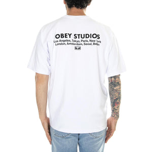 Obey Studios Eye Heavyweight Classic Box Tee White - Maglietta Girocollo Uomo Bianca 166913717-WHT  OBEY 