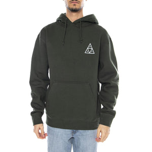 HUF Set TT P/O Hoodie -- Felpa Uomo Cappuccio Hunt Green PF00572 HUN HUF 
