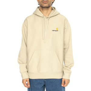 Hooded American Script Sweat Fleur De Sel - Felpa con Cappuccio Uomo Beige I028279.2LPXX  CARHARTT WIP 