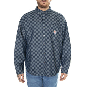 Overshirt Dark Indigo Shirt - Camicia Uomo Blu / Multicolore W5511HX1E  WRANGLER 