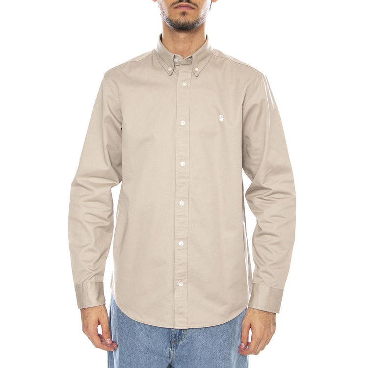 L/S Madison Shirt Fleur De Sel / Wax - Camicia Uomo Beige I023339.2V4XX  CARHARTT WIP 