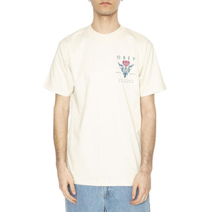 Obey Cultivate Harmony Classic Tee Beige - Maglietta Girocollo Uomo Beige 165263796-CRM  OBEY 