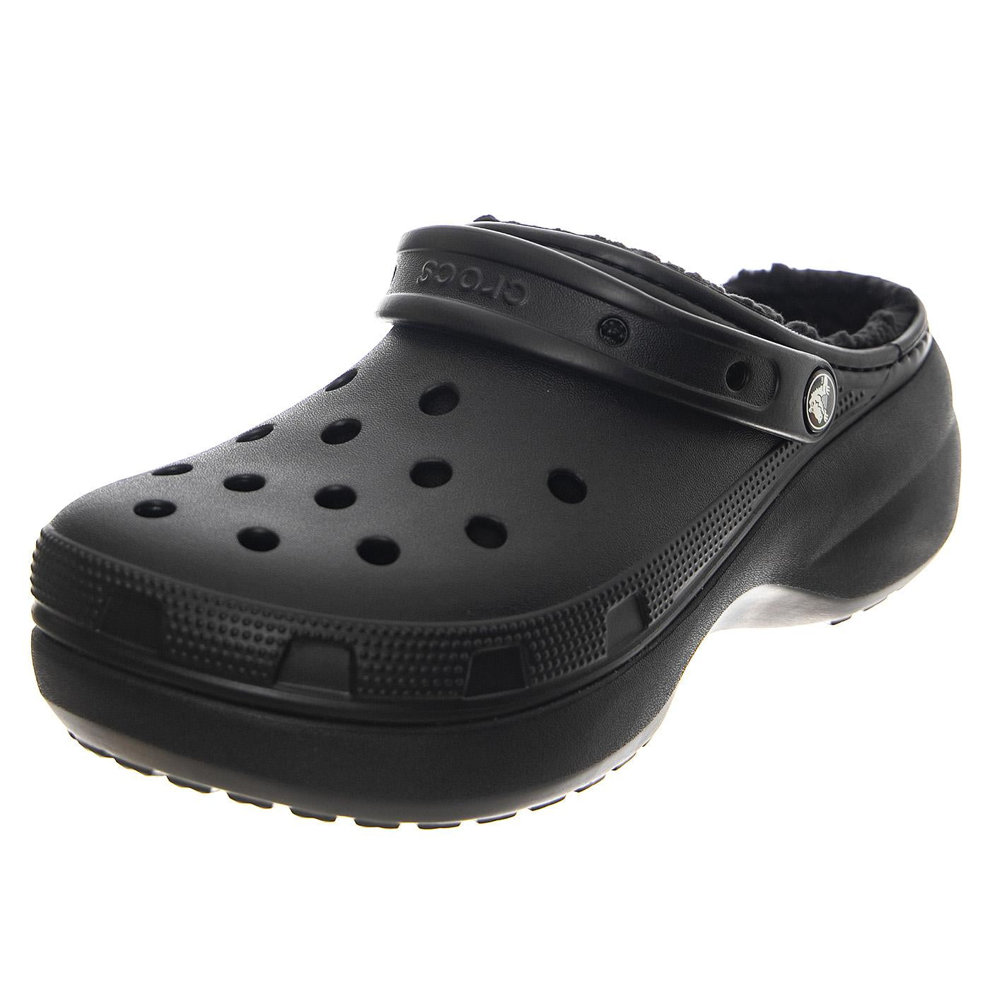 Classic Platform Lined Clog W BLK -  Sandali Donna Neri CR.207938-BLK  CROCS 