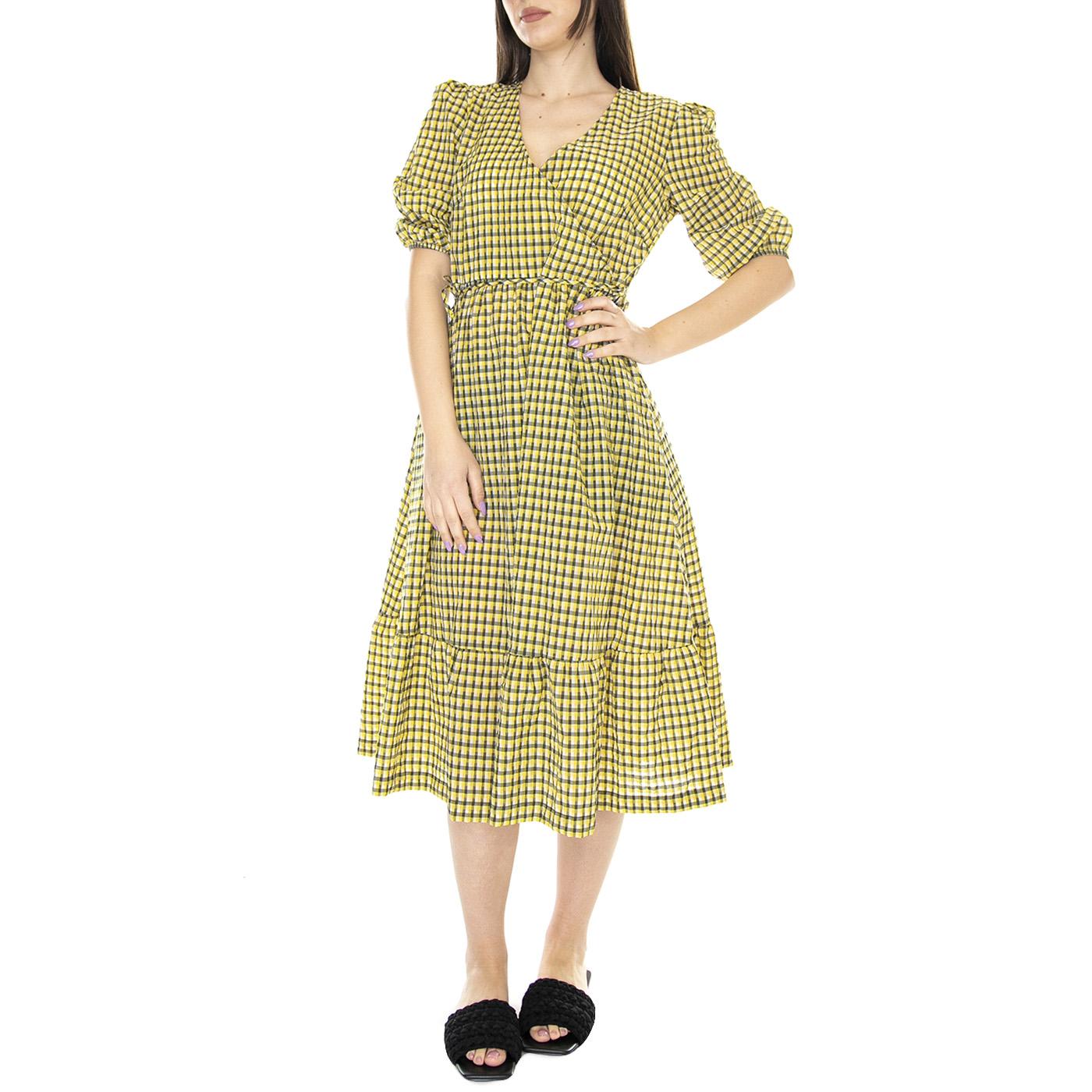 Addison Dress Sunrise Yellow Check - Abito Donna Giallo / Multicolore LDR0639-YE74-SS23  BARBOUR 