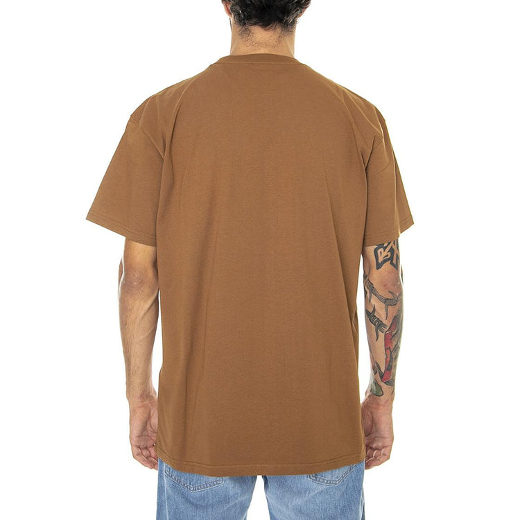 S/S Chase T-Shirt Hamilton Brown / Gold - Maglietta Girocollo Uomo Marrone I026391-00YXX  CARHARTT WIP 